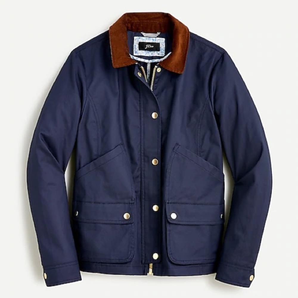 J.Crew Barn Jacket with Liberty floral print navy